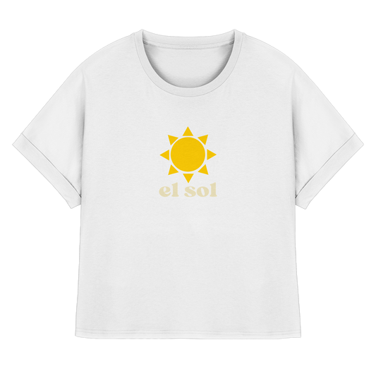 el sol Colección - nachhaltig & fair - Womens Organic Rolled Sleeves T-Shirt